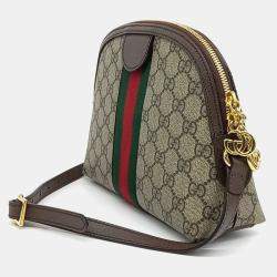 Pre Owned Gucci Beige PVC Ophidia Supreme Crossbody Bag