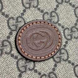 Pre Owned Gucci Beige Coated canvas Interlocking G Clutch and Crossbody Bag