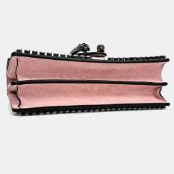 Pre Owned Gucci Beige Pink Canvas and Leather Dionysus Chain Shoulder Bag