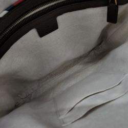 Pre Owned Gucci Beige Canvas and Leather Supreme Courier Crossbody Bag