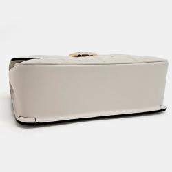 Pre Owned Gucci White Leather Deco Small Shoulder Bag