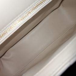 Pre Owned Gucci White Leather Deco Small Shoulder Bag