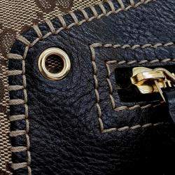 Pre Owned Gucci Brown Fabric Jacquard Backpack