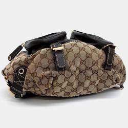 Pre Owned Gucci Brown Fabric Jacquard Backpack