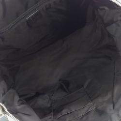 Pre Owned Gucci Black Fabric Web Tote Bag