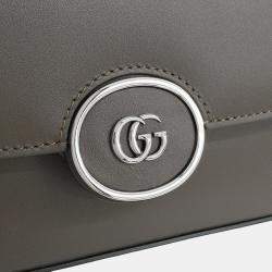 Pre Owned Gucci Brown Leather Petite GG Mini Shoulder Bag