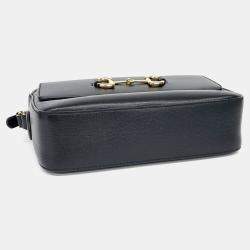 Pre Owned Gucci Black Leather 1955 Horsebit Small Crossbody Bag