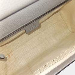 Pre Owned Gucci Grey Leather GG Marmont Tote and Shoulder Bag