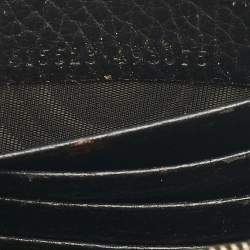 Pre Owned Gucci Black Leather Interlocking G Dollar Chain Wallet