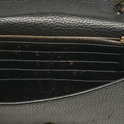 Pre Owned Gucci Black Leather Interlocking G Dollar Chain Wallet