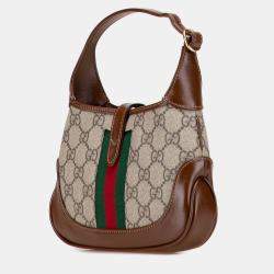 Pre Owned Gucci Brown Mini GG Supreme Jackie 1961 Crossbody