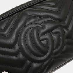 Pre Owned حقيبة كاميرا صغيرة غوتشي جي جي مارمونت سوداء