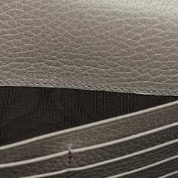 Pre Owned Gucci Grey Leather Mini Crystal Dionysus Shoulder Bag
