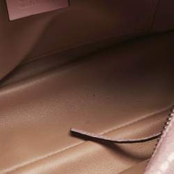 Pre Owned Gucci Pink Snakeskin Small GG Marmont Camera Bag