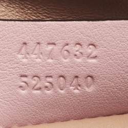 Pre Owned Gucci Pink Snakeskin Small GG Marmont Camera Bag