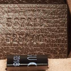 Pre Owned Gucci Brown/Beige GG Supreme Canvas Large Web Rajah Tote