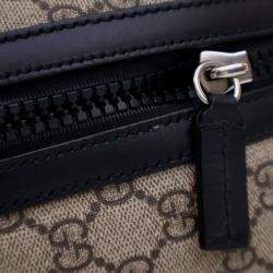 Pre Owned Gucci Beige Brown Medium GG Supreme Eden Backpack