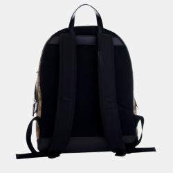 Pre Owned Gucci Beige Brown Medium GG Supreme Eden Backpack