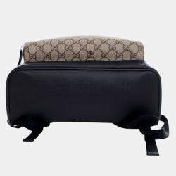 Pre Owned Gucci Beige Brown Medium GG Supreme Eden Backpack