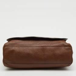 Pre Owned حقيبة حفاضات غوتشي جلد بني سوهو جي جي