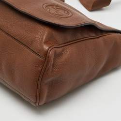 Pre Owned حقيبة حفاضات غوتشي جلد بني سوهو جي جي
