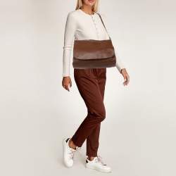 Pre Owned حقيبة حفاضات غوتشي جلد بني سوهو جي جي