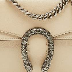 Pre Owned Gucci Off White Leather Small Dionysus Shoulder Bag