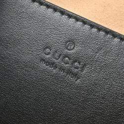 Pre Owned Gucci Black Leather Shoulder Bag