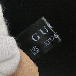 Pre Owned Gucci Black Leather Shoulder Bag