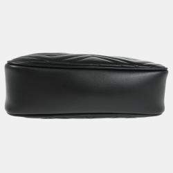 Pre Owned Gucci Black Leather Shoulder Bag