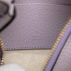 Pre Owned Gucci Beige/Purple Mini Jumbo GG Canvas Ophidia Shoulder Bag