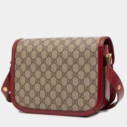 Pre Owned Gucci Beige Small GG Supreme Horsebit 1955 Crossbody
