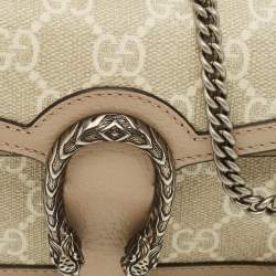 مملوكة مسبقًا Gucci Beige GG Supreme Canvas and Leather Super Mini Dionysus Bag