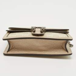 مملوكة مسبقًا Gucci Beige GG Supreme Canvas and Leather Super Mini Dionysus Bag