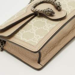 مملوكة مسبقًا Gucci Beige GG Supreme Canvas and Leather Super Mini Dionysus Bag