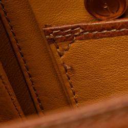 Pre Owned Gucci Brown Calfskin Bamboo Night
