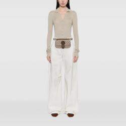 Pre Owned Gucci Beige Brown GG Supreme Blondie Belt Bag