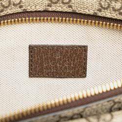 Pre Owned Gucci Beige Brown GG Supreme Blondie Belt Bag