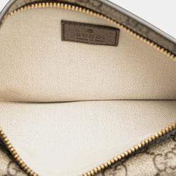 Pre Owned Gucci Beige Brown GG Supreme Blondie Belt Bag