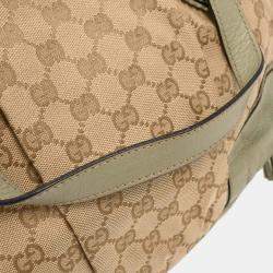 Pre Owned Gucci Beige Canvas GG Tote Handbag
