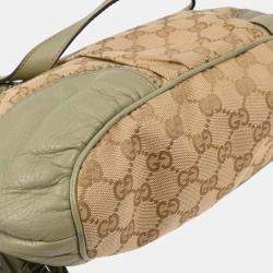 Pre Owned Gucci Beige Canvas GG Tote Handbag