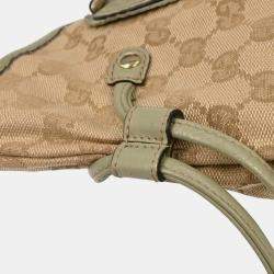 Pre Owned Gucci Beige Canvas GG Tote Handbag
