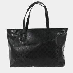 Pre Owned Gucci Black GG Tote Handbag