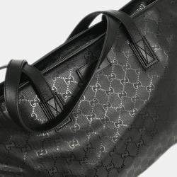 Pre Owned Gucci Black GG Tote Handbag