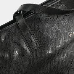 Pre Owned Gucci Black GG Tote Handbag