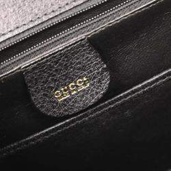 مملوكة مسبقًا حقيبة يد غوتشي بمب ٢ في ١ جلد خنزير أسود بامبو