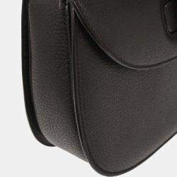 مملوكة مسبقًا حقيبة يد غوتشي بمب ٢ في ١ جلد خنزير أسود بامبو