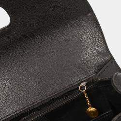 مملوكة مسبقًا حقيبة يد غوتشي بمب ٢ في ١ جلد خنزير أسود بامبو