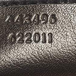 Pre Owned حقيبة كتف غوتشي مارمونت جي جي متوسطة كانفاس ماتلاسسيه أسود/بيج