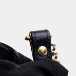 Pre Owned Gucci Black Medium GG Marmont Matelasse Leather Shoulder Bag